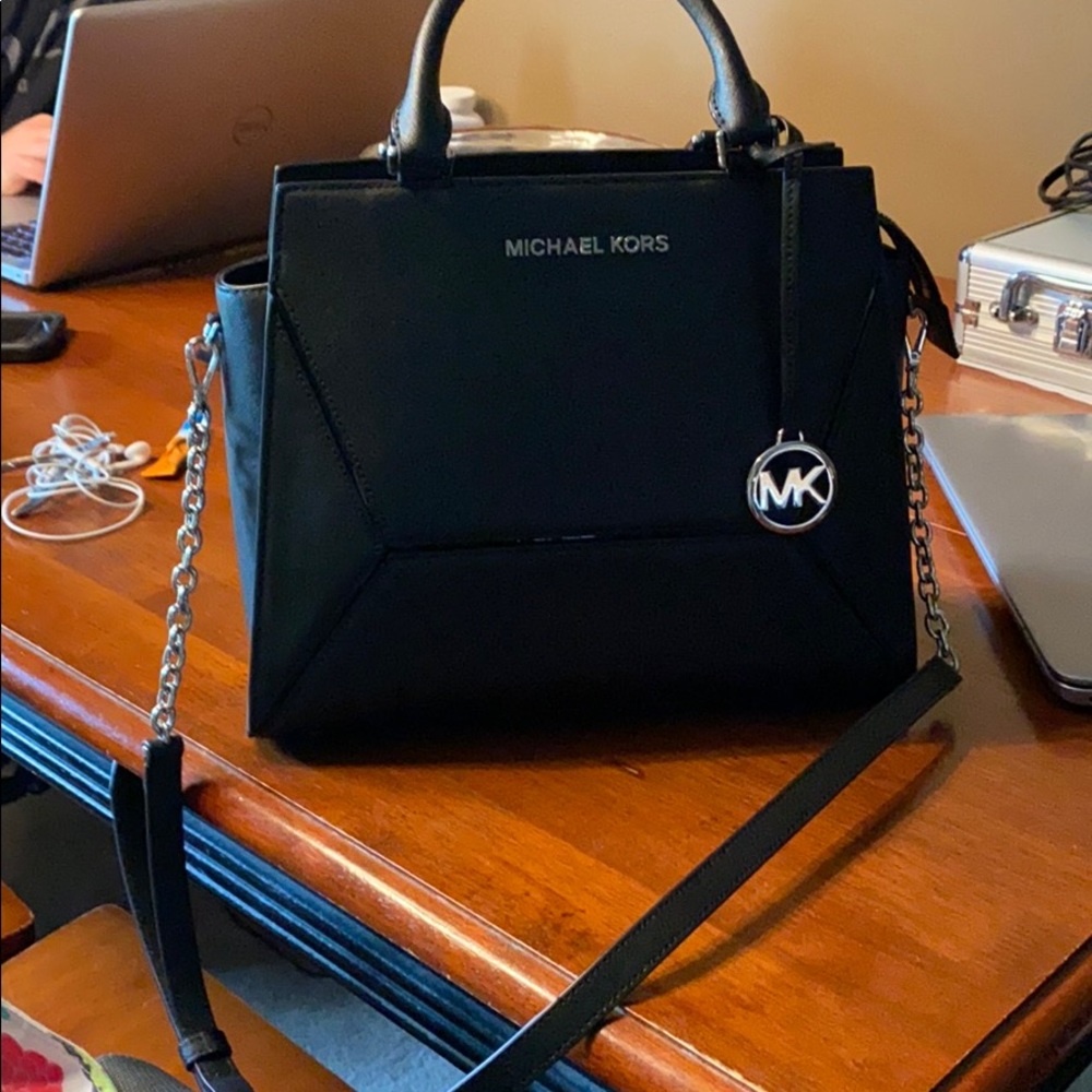 Michael Kors large satchel prism saffiano leather